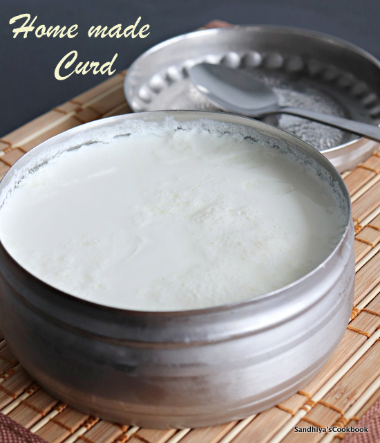 Sandhiya's Cookbook How to make curd at home in cold place Home made