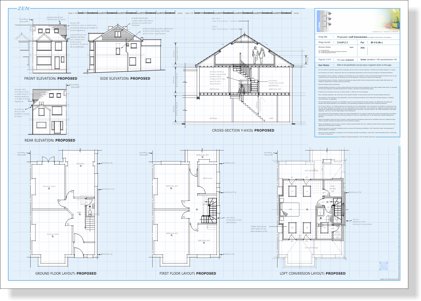 3rd Storey Technical Drawings Examples of Technical