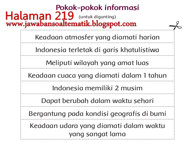 Kunci Jawaban Buku Siswa Kelas 3 Tema 5 Halaman 217 218 - Jawaban Soal Tematik