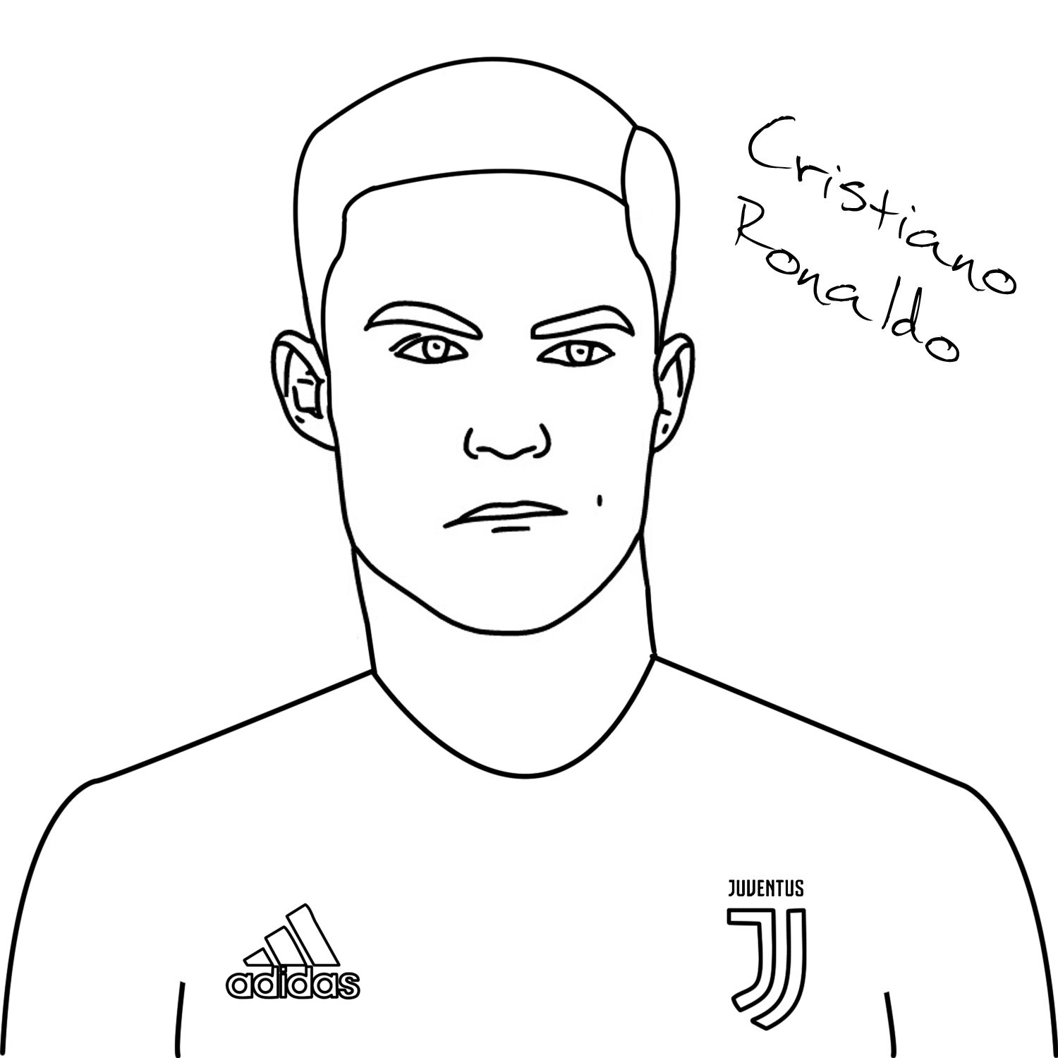 Cristiano Ronaldo Printable Coloring Pages - Printable Word Searches