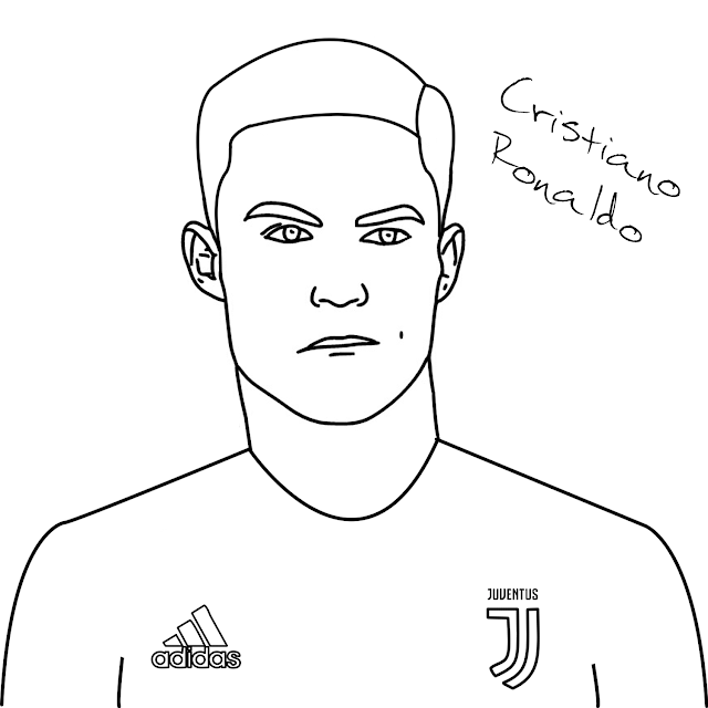 Cristiano Ronaldo Coloring Page - Cristiano Ronaldo Drawing/Coloring - Cristiano Ronaldo Photo ...