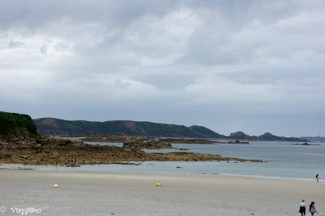 La bassa marea sulla spiaggia di Trevou Treguignec