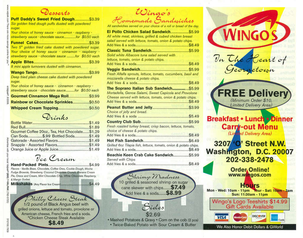 Wingos Menu - Collage Template