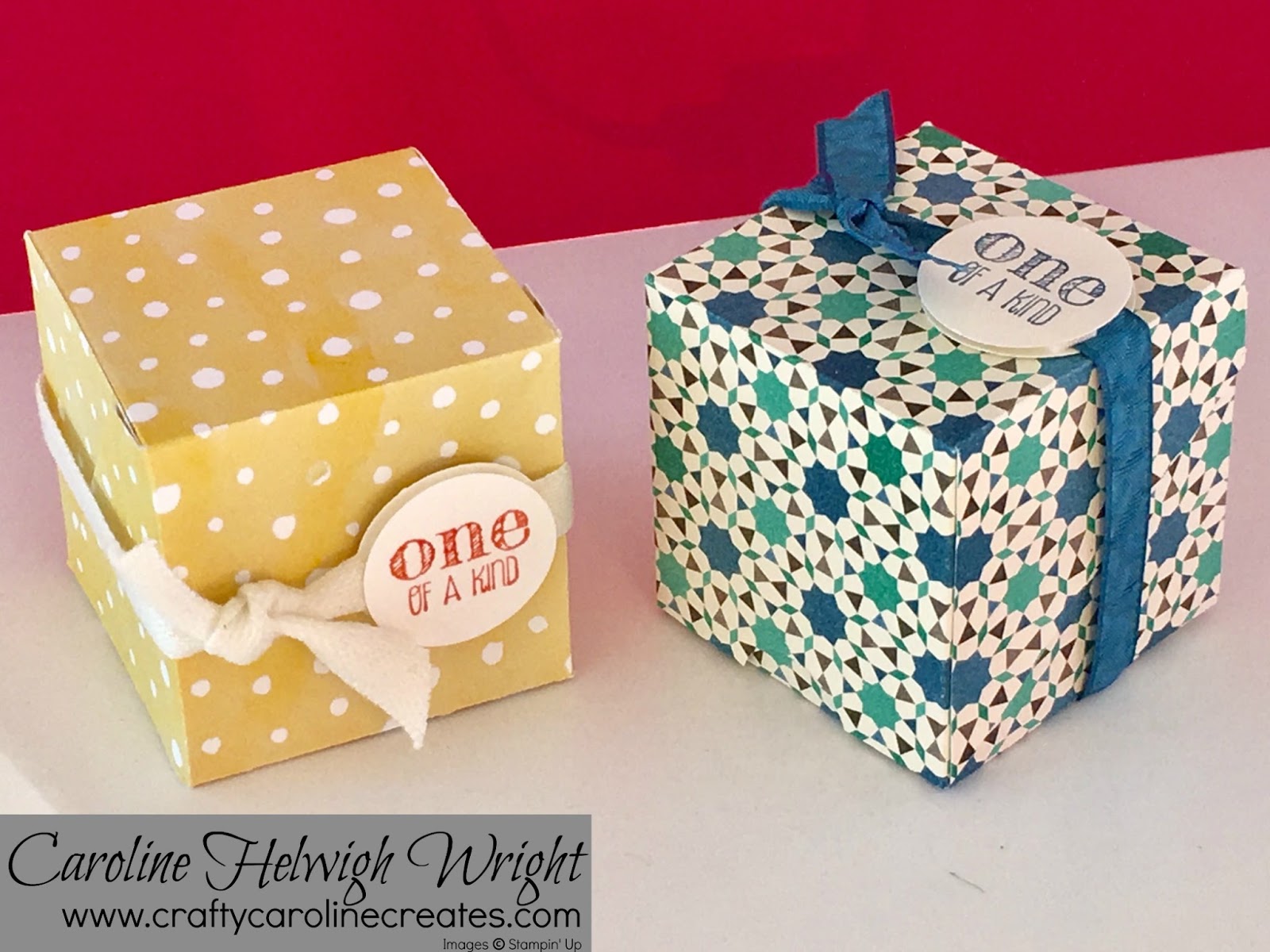 Craftycarolinecreates Diagonal Opening Gift Box Video Tutorial With Stampin Up Products