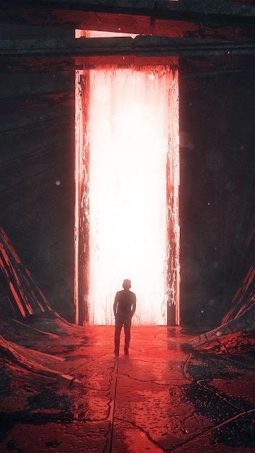 Red gate sci-fi wallpaper