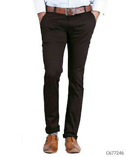 Cotton Slim Fit Solid Trousers