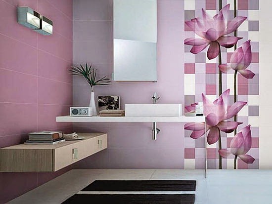 Purple Color in Bathroom