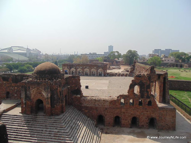 Feroz Shah Kotla Fort in Delhi, India