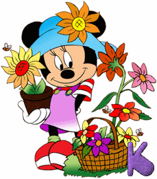 Abecedario Minnie con Flores.
