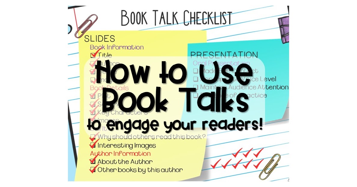 How to Use Book Talks live laugh love to learn