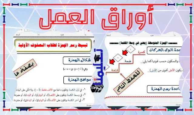 المتوسطة لاكتساب مهارة رسم الهمزة عند كتابة