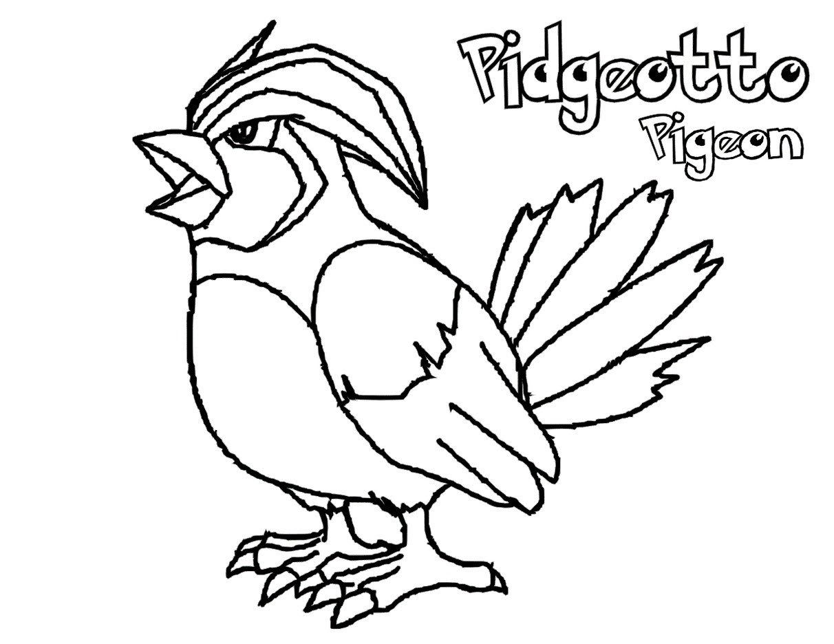 Pokemon Pidgeotto Coloring Pages Free Downloads Free Pokemon Coloring