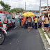 Casal fica ferido após cair de moto ao tentar desviar de cachorro na Paraíba