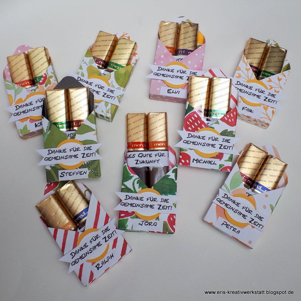 Kleine Geschenke Zum Abschied Für Kollegen Selber Machen Eri's Kreativwerkstatt: Kleine Abschiedsgeschenke im Briefformat