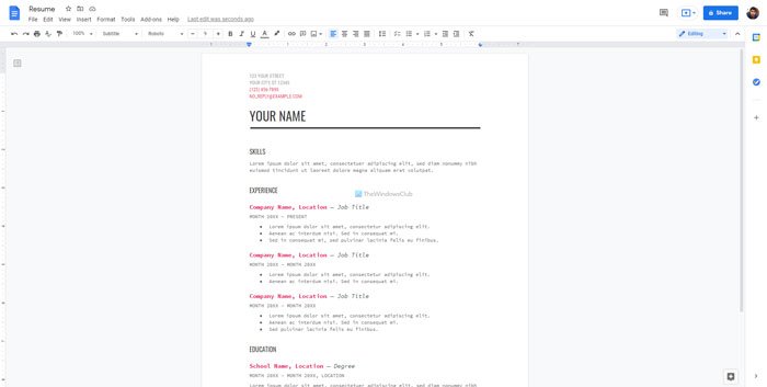 I migliori modelli di curriculum per Google Docs per creare CV professionali