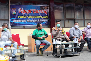 Polres Pelabuhan Ngopi Bareng Sambil Berjemur, Bincang-bincang Terkait Kamtibmas