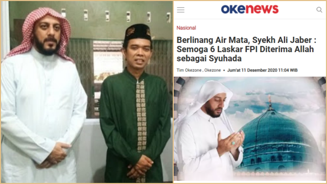 UAS Kenang Curhat Syekh Ali Jaber, Ada yang Komplain karena Beliau Ta'ziyah untuk 6 Syuhada UAS Kenang Curhat Syekh Ali Jaber, Ada yang Komplain karena Beliau Ta'ziyah untuk 6 Syuhada