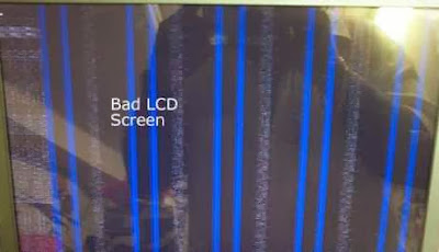 Las líneas verticales en esta imagen son una señal de desperfecto en el display o pantalla LCD