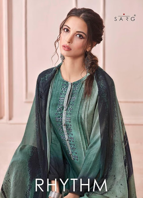 Sarg Rhythm Pashmina Winter Woolen Salwar  Kameez  Wholesale