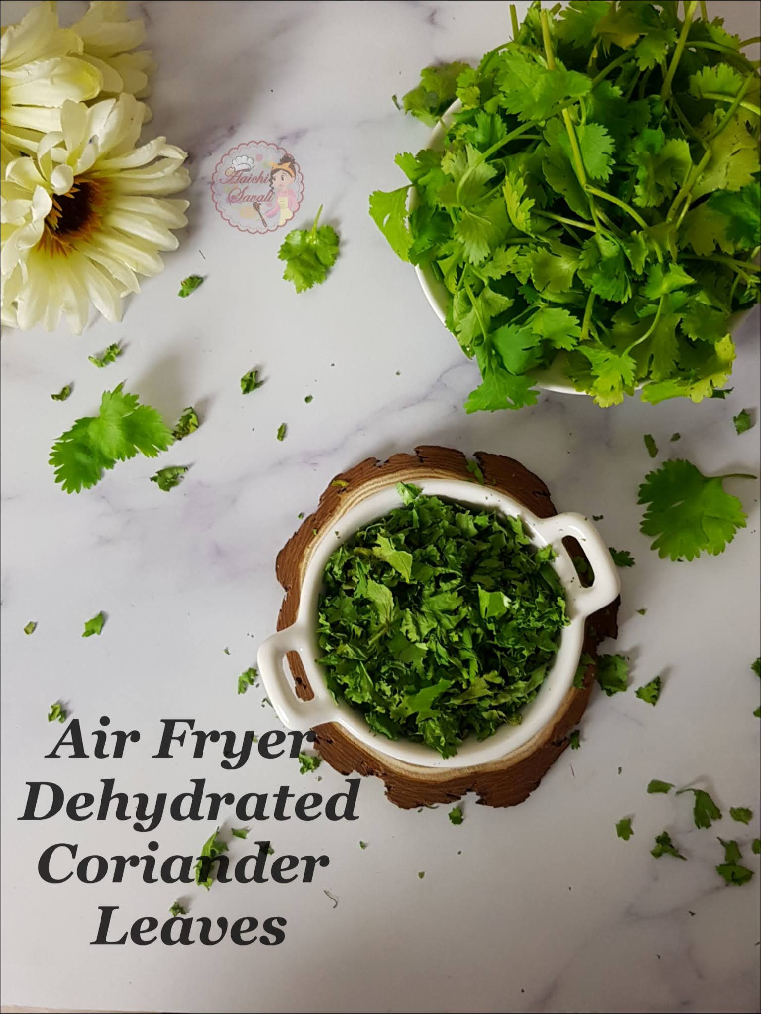 Dried Coriander Leaves in Air FryerHow to Dry HerbsEVENLY DEHYDRATED