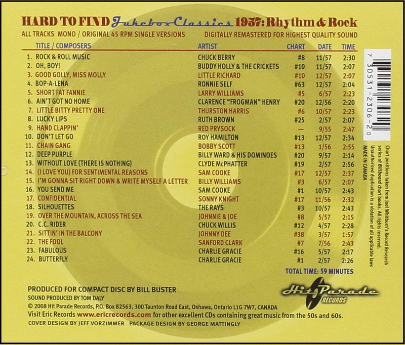 ENTRE MUSICA HARD TO FIND JUKEBOX CLASSICS 1957 Rhytm and rock V.A