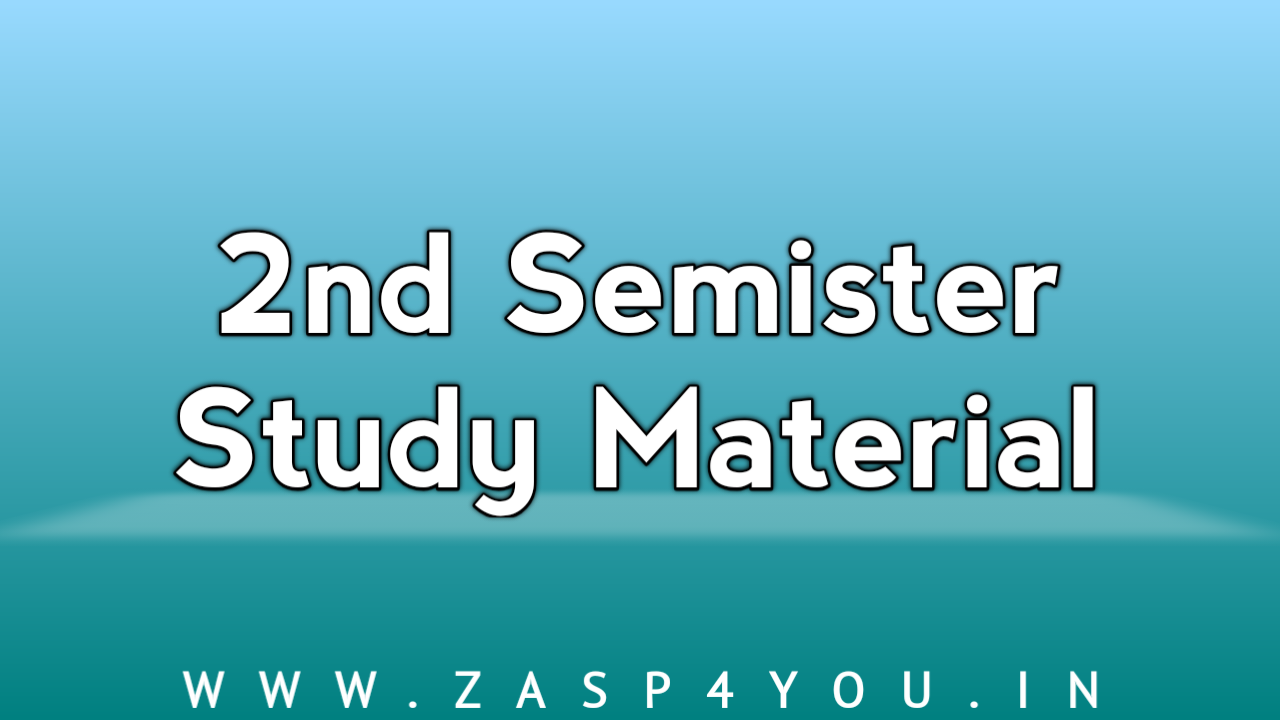 Kashmir University 2nd Semester Free Study Material PDF Download for Various Subjects