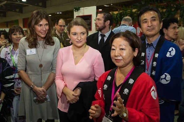 Grand Duchess Maria Teresa and Hereditary Grand Duchess Stéphanie were accompanied by Prime Minister Xavier Bettel 