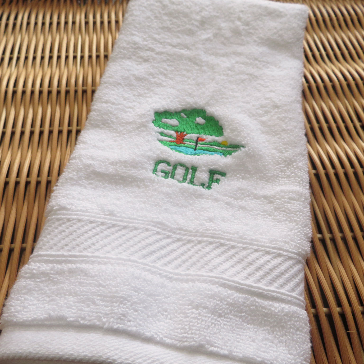 Spare Time Creations by Yvette Dixon Embroidered Golf Towels with Grommet
