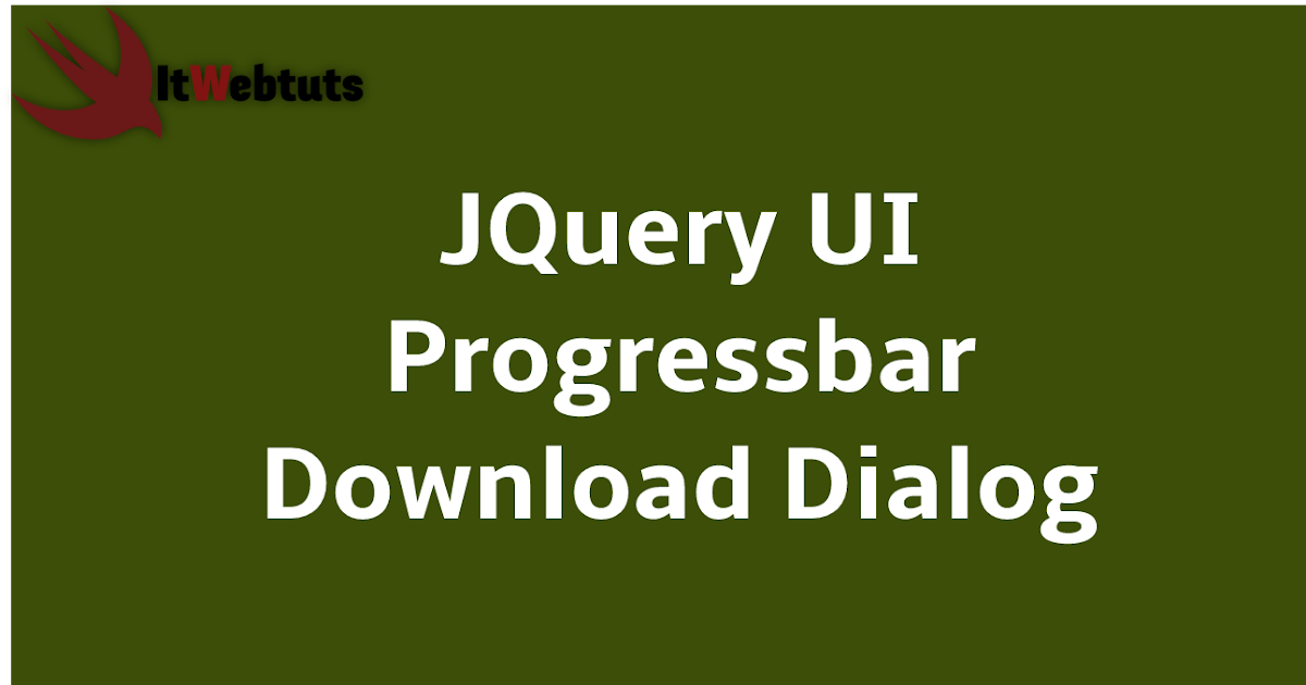 JQuery UI Progressbar Download Dialog