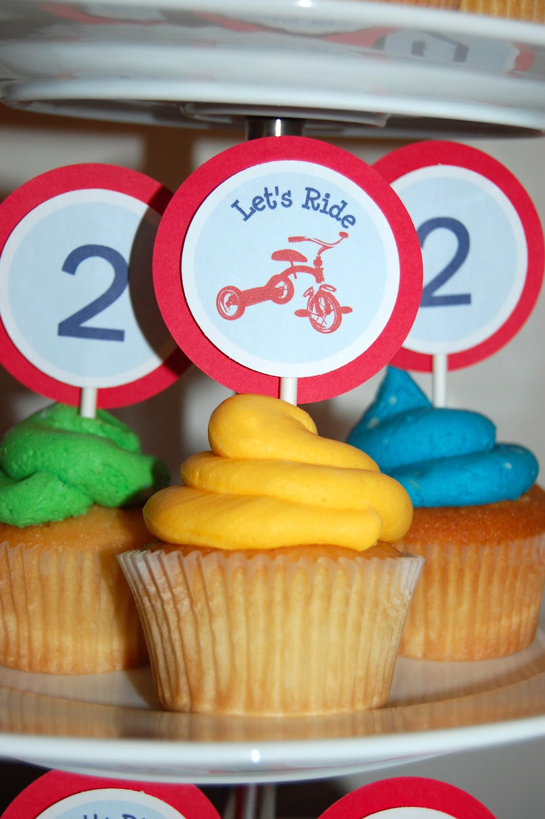 butter hearts sugar Tricycle Birthday Cake