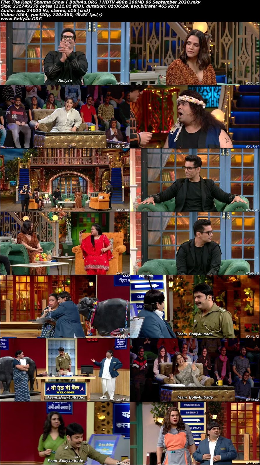 The Kapil Sharma Show HDTV 480p 200MB 06 September 2020 Download