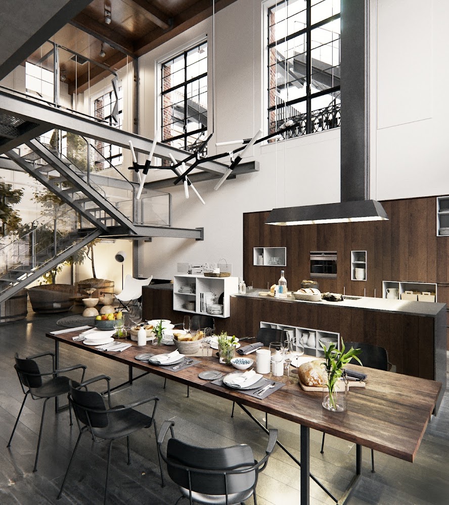 wood-industrial-dining-room-and-kitchen