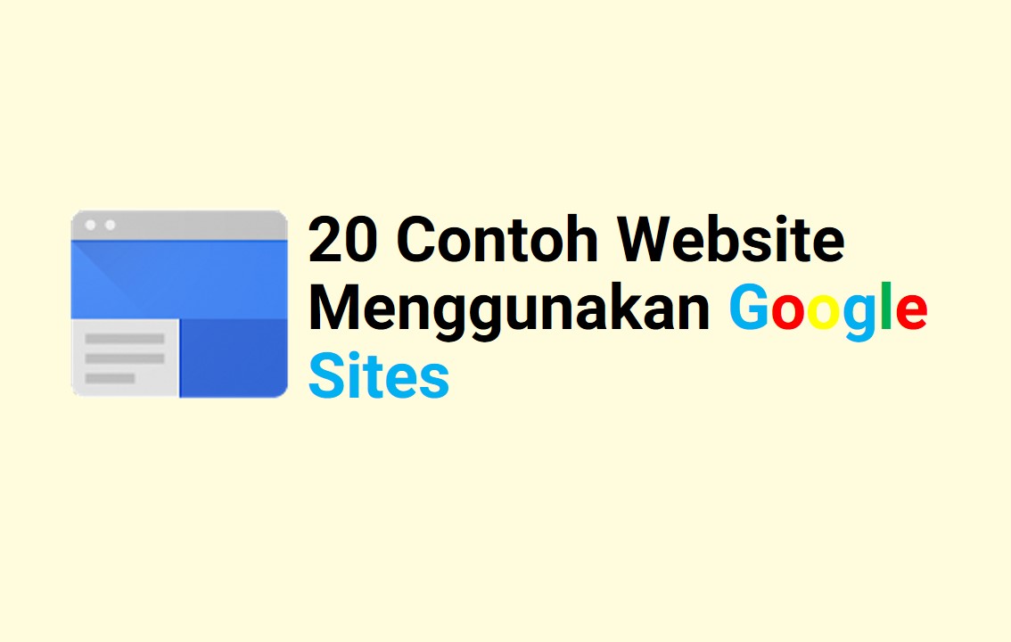20 Contoh site Menggunakan Google Sites Teras Academy