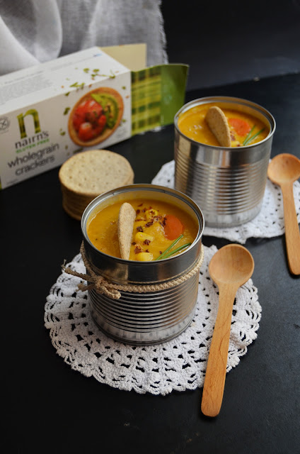 Supă cremă de porumb și cartof dulce (vegană)