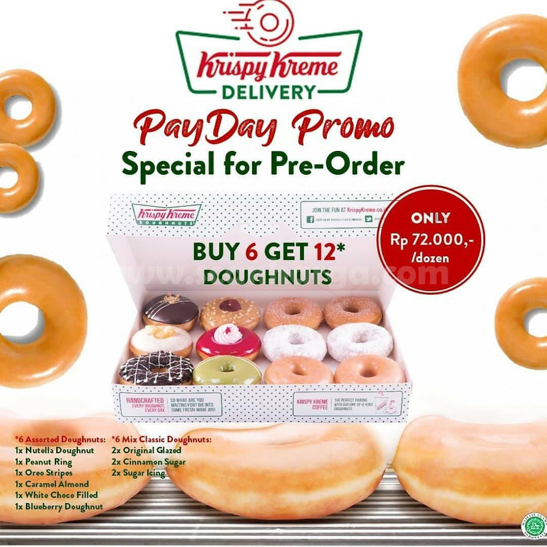 Promo Krispy Kreme OPEN PRE-ORDER Area Pulau Jawa! Paket Spesial mulai Rp72.000,-