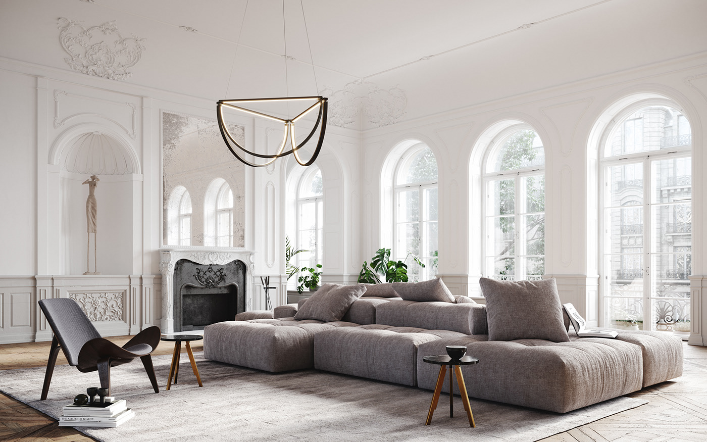 Décor Inspiration: Beautiful Renderings of a Classical Apartment