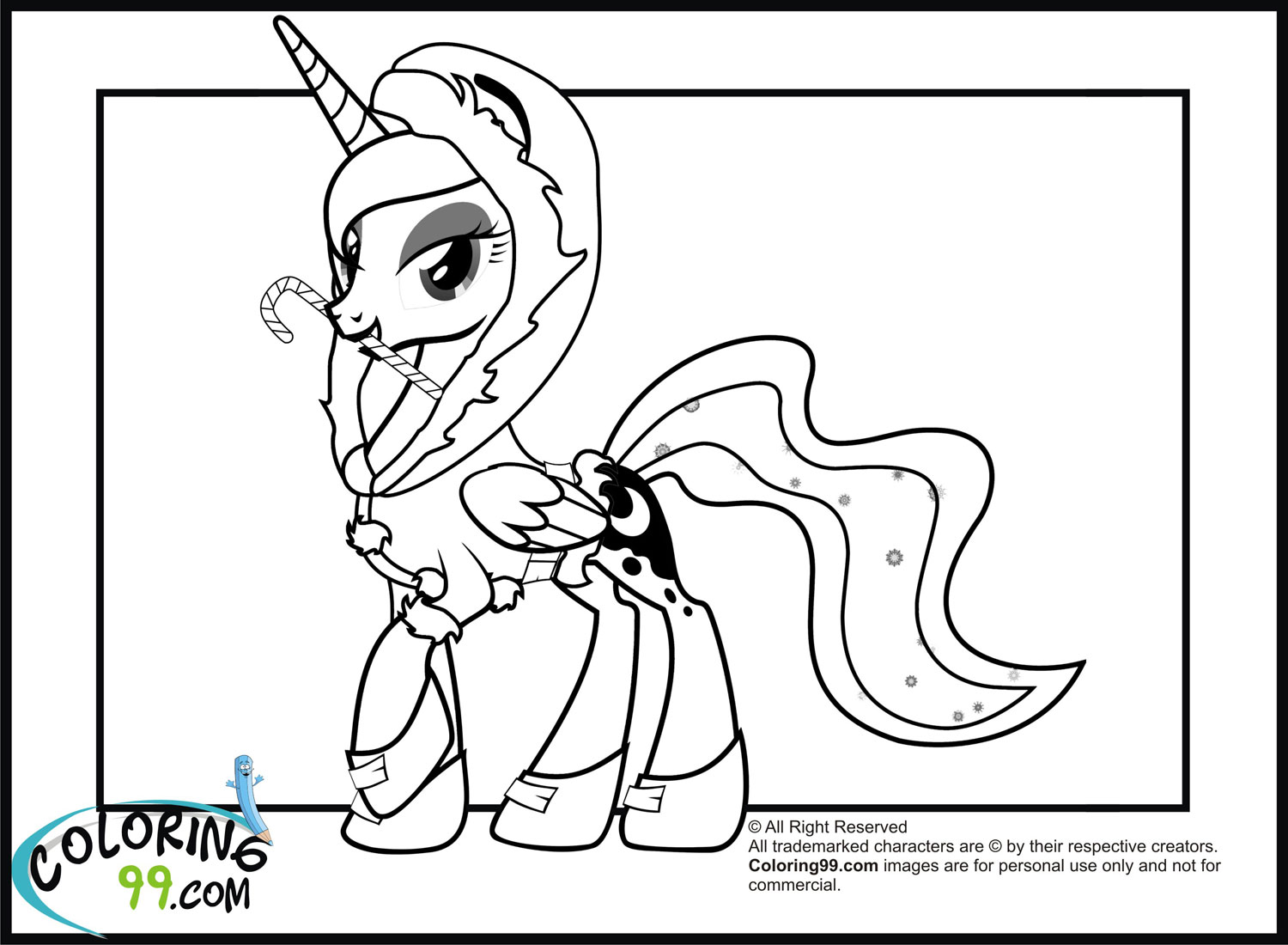 young luna my little pony coloring pages - photo #4