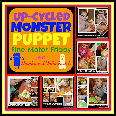 photo of: UpCycled DIY Monster Puppet via RainbowsWithinReach