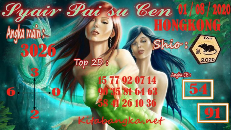 Syair Togel Hongkongpools 01 Agustus 2020 Paitolengkap