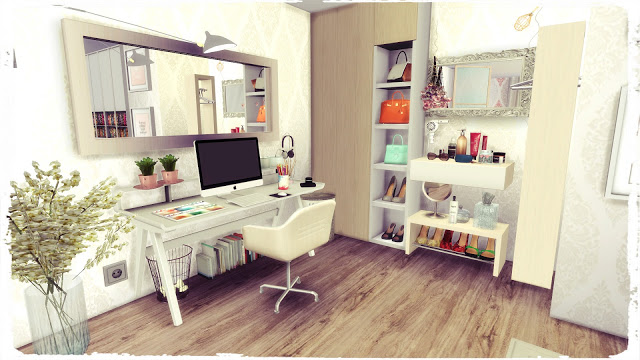My Sims 4 Blog YouTuber Bedroom Room by DinhaGamer