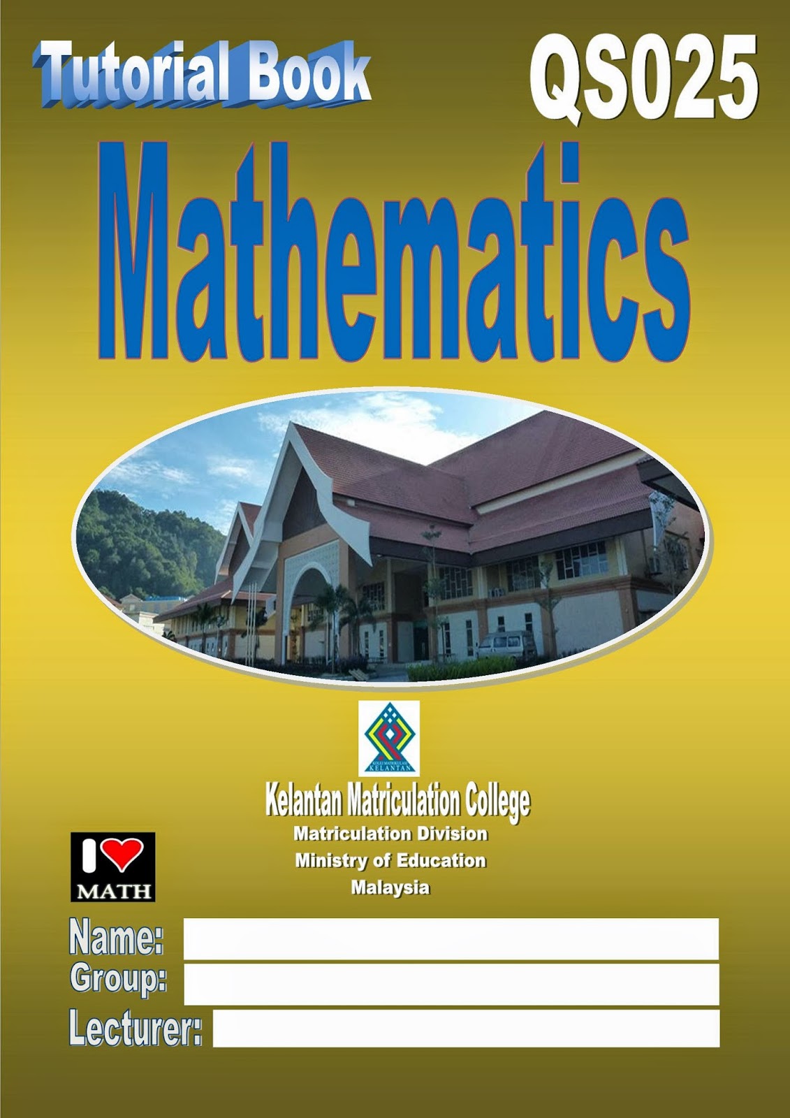 TEMANSTUDY Contoh Rekaan Kulit Buku  Tutorial Matematik 
