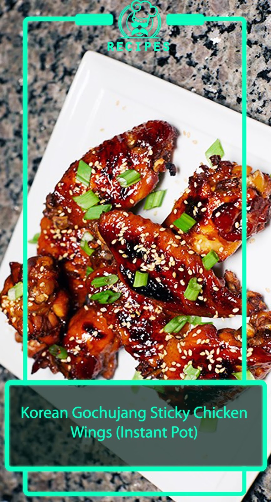 Korean Gochujang Sticky Chicken Wings (Instant Pot) 3 SECONDS