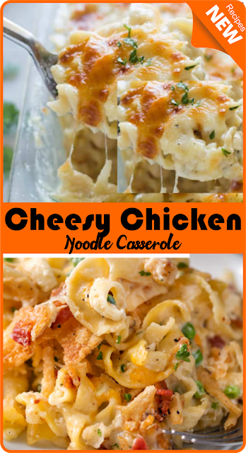 Cheesy Chicken Noodle Casserole | Think food