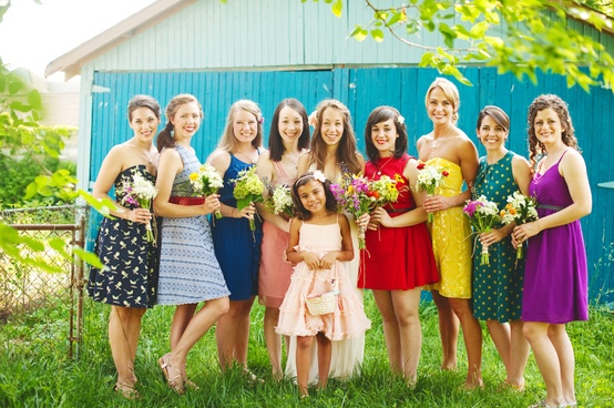 Louisville Wedding Blog - The Local Louisville KY wedding resource: Non-Matching Bridesmaid