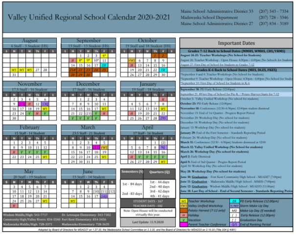 Valley Unified Education Service Center: 2020-2021 Regional School Valley Unified Education Service Center: 2020-2021 Regional School