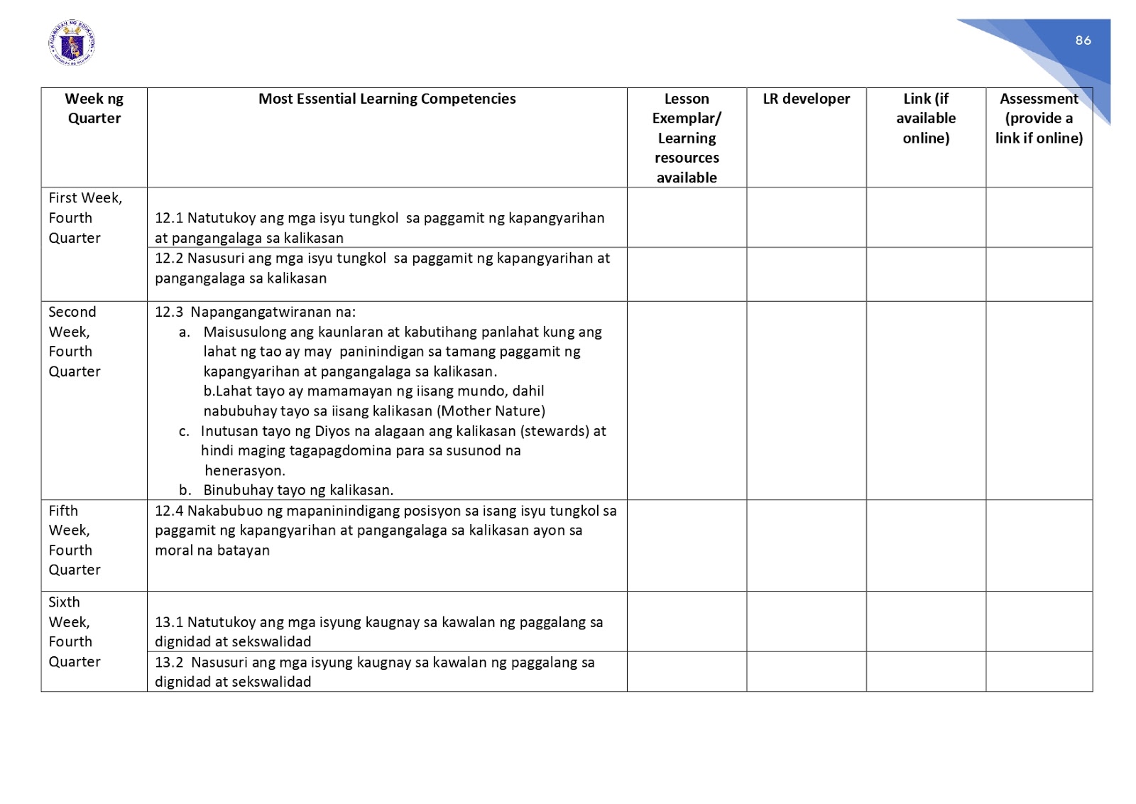 DepEd Memos, Orders & Results: Most Essential Learning Competencies in ...