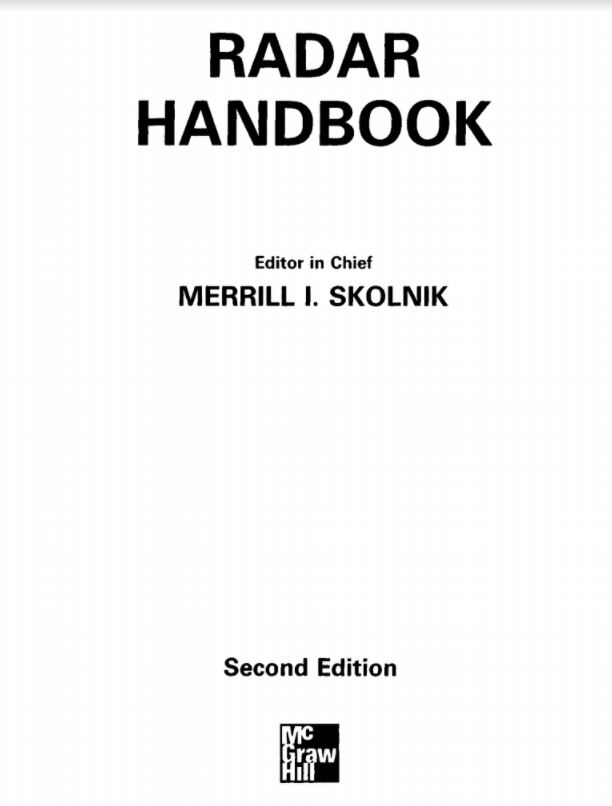 Radar Handbook By Merrill I. Skolnik download PDF