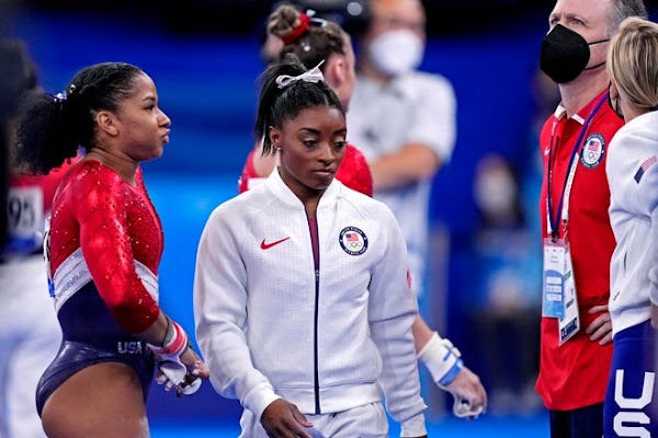 US women's gymnastics team claims silver in team final after Simone Biles withdraws at Tokyo Olympics