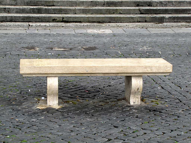 Bench, piazza Trilussa, Trastevere, Roma
