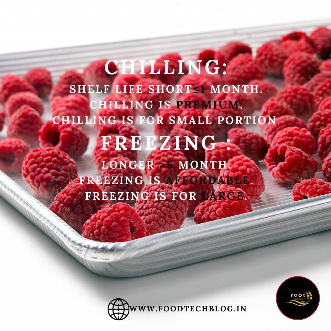 What is the difference between chilling and freezing?